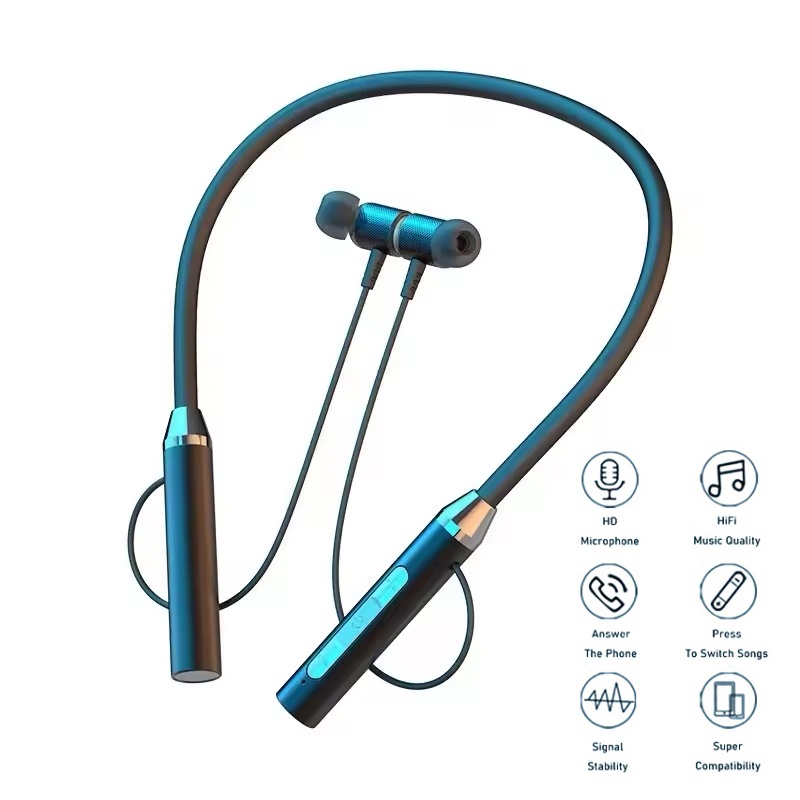 Magnetic Neckband Sports Earphones - Draadloze Bluetooth-oortelefoons Nekbandhoofdtelefoon Gaming Stereo Sportheadset