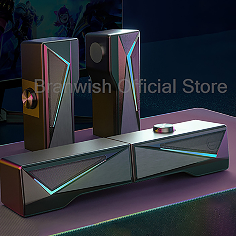 Rgb Computer Soundbar For Pc - RGB Gaming Soundbar met afneembaar ontwerp