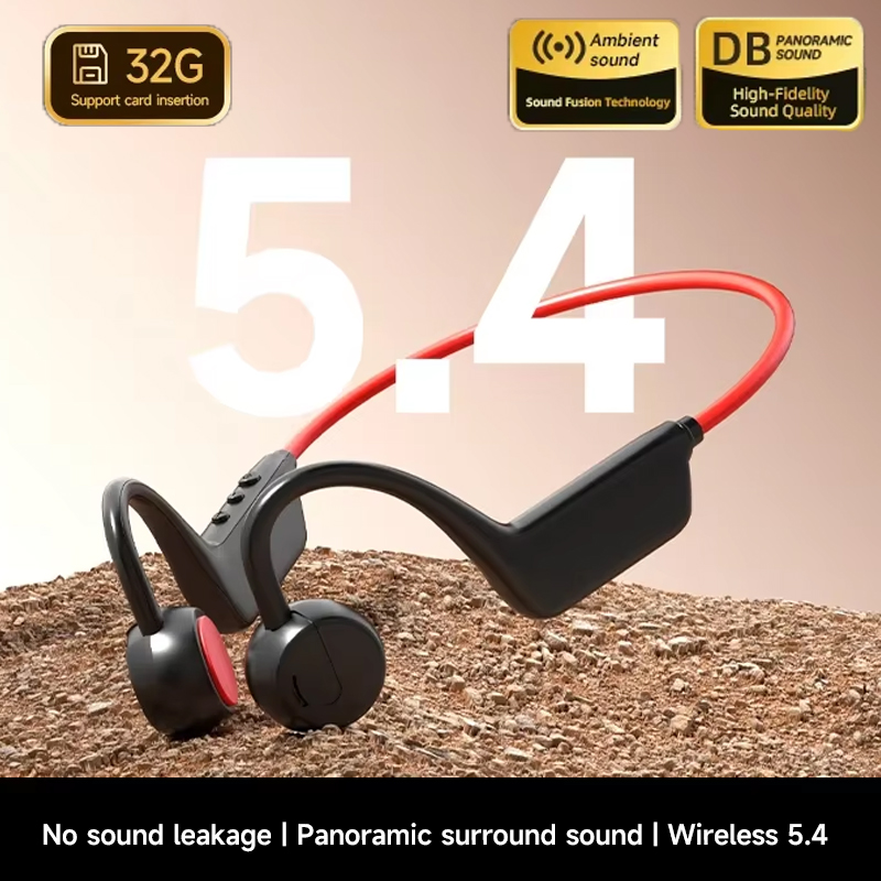 Bone Conduction Running Headphones - Beengeleiding Bluetooth-oordopjes IPX8 Hardlopen Sport Waterdicht