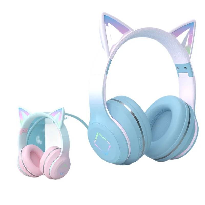 Cat Ear Bluetooth Headset Led - Draadloze Bluetooth-hoofdtelefoon Cat Ear LED Gloeiend