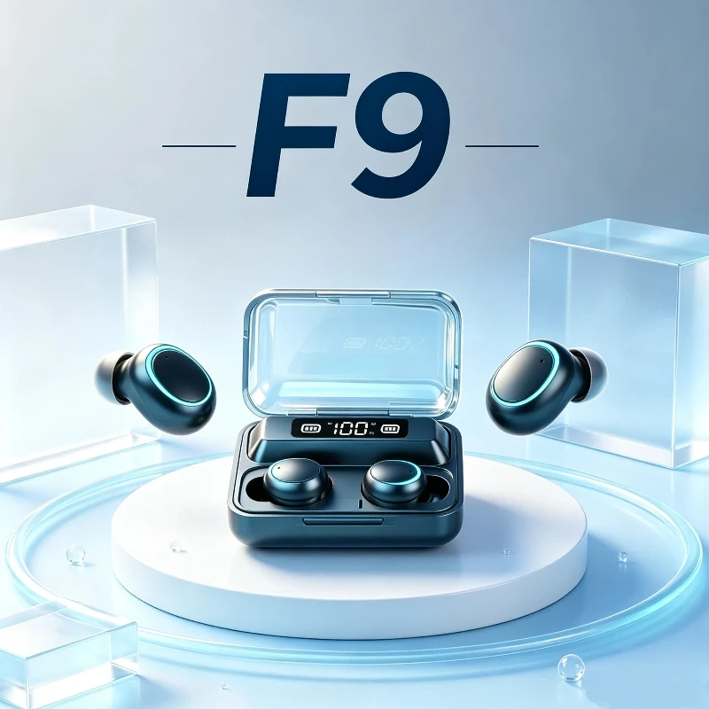 Tws Earbuds Bluetooth 5.3 - Nieuwe F9 Bluetooth-hoofdtelefoon, 9D stereo, hoge