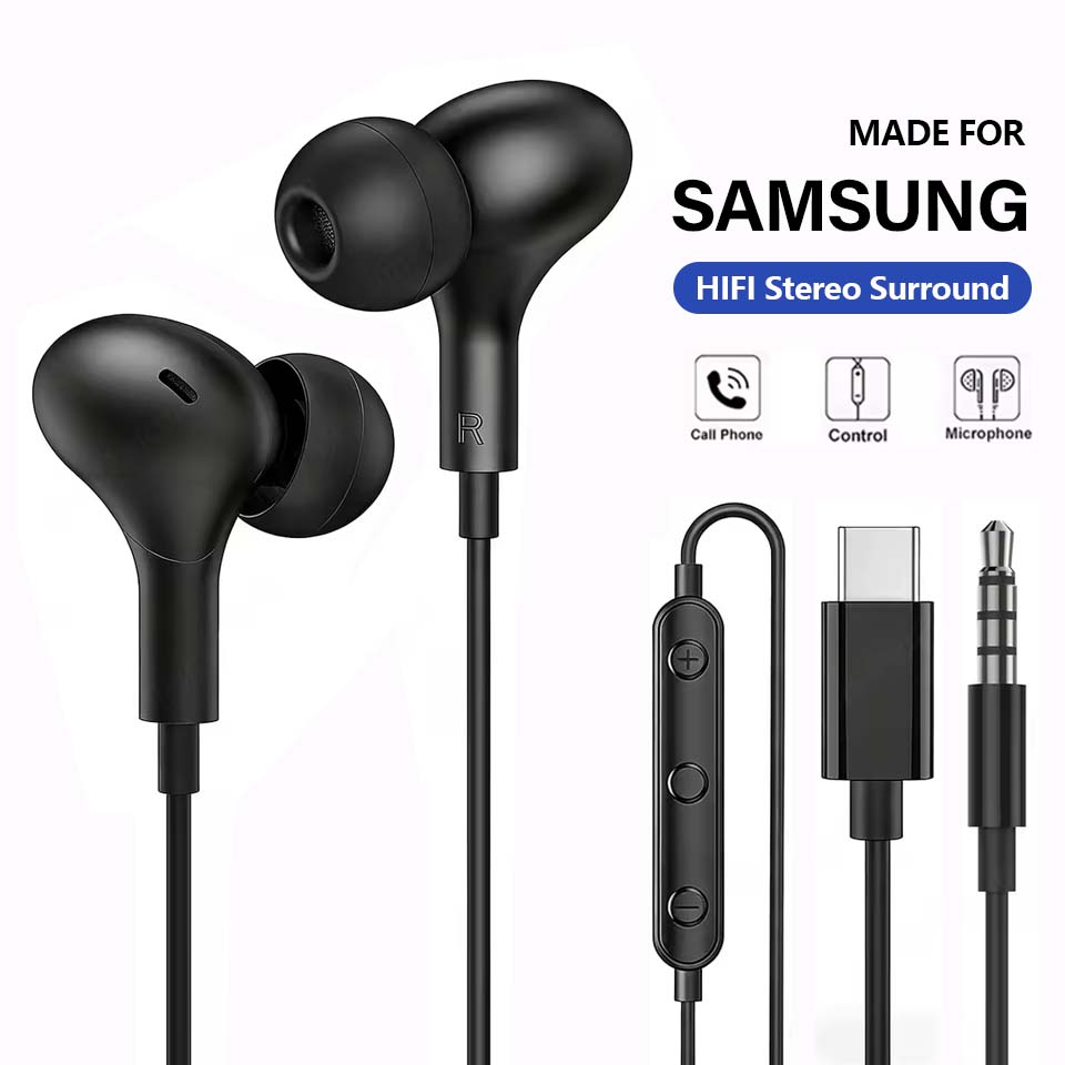 Type C Wired Earphones With Mic - USB-C Hoofdtelefoon voor Samsung Galaxy S24