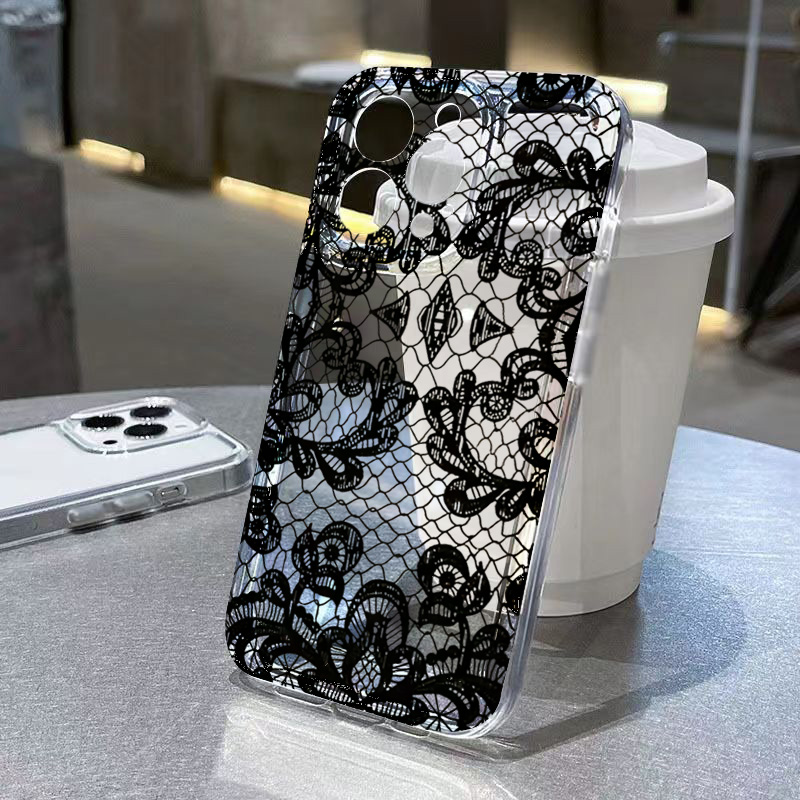 Trendy Zwart Kant Bloempatroon - Tablets recensie en prijs