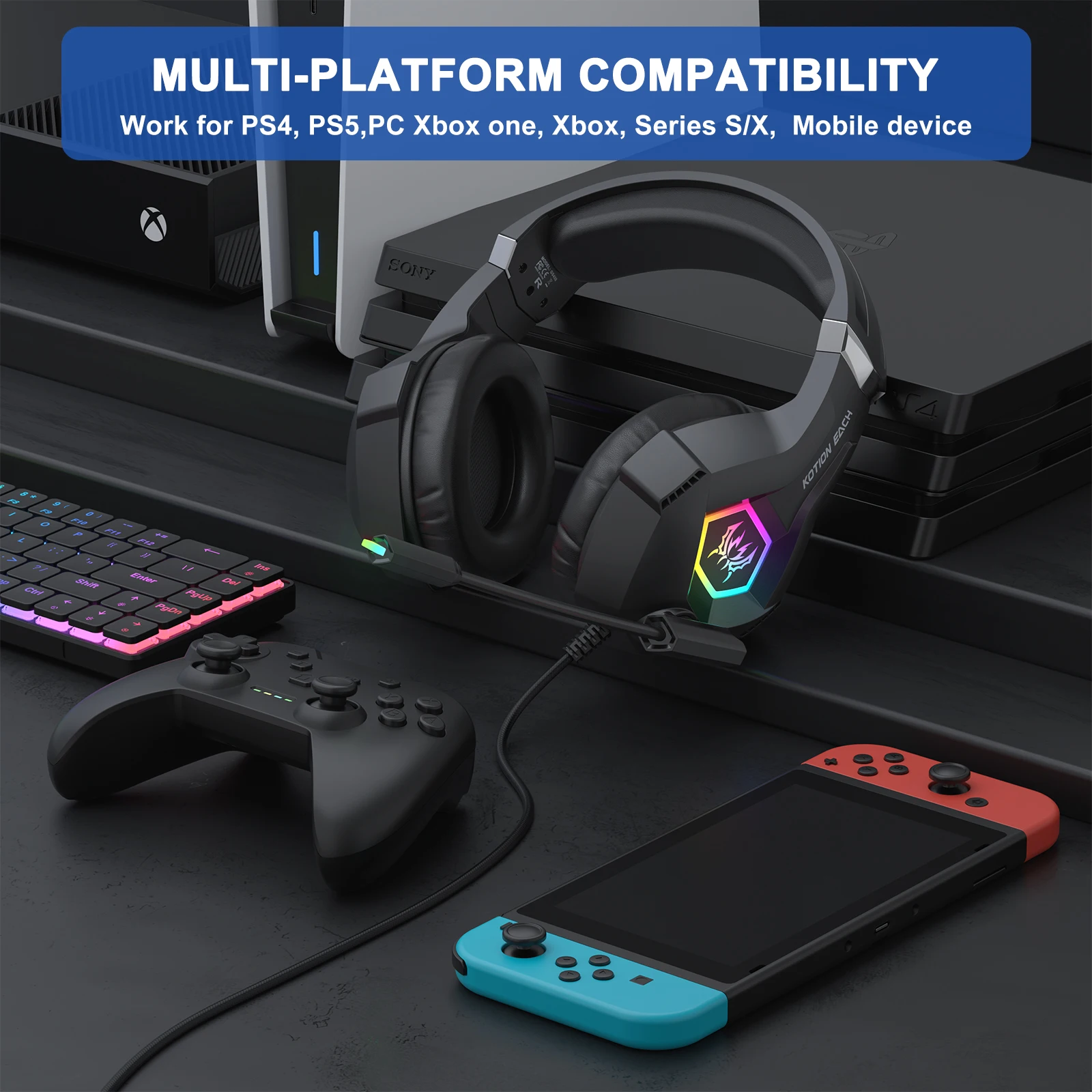 Bedrade gamingheadset met 7.1  - Gaming Headset With Mic Rgb recensie en prijs